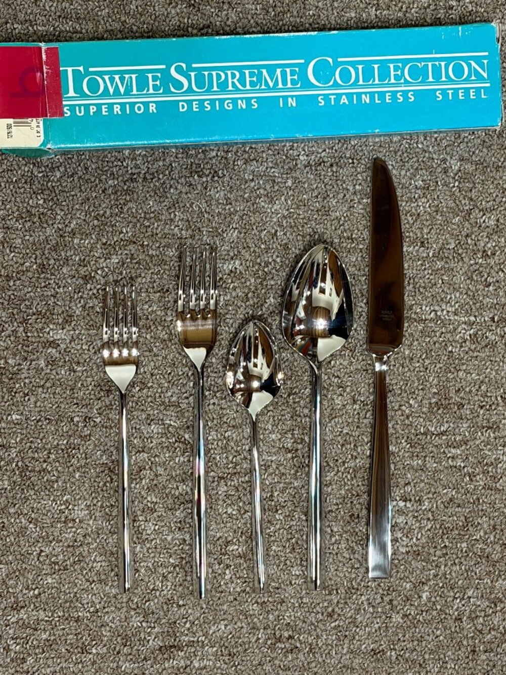 Towle Facets Stainless Steel 5-Piece Cutlery Setting